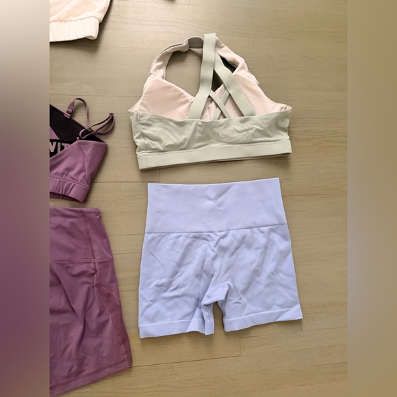 Three Sets of Stylish Activewear Biker Shorts and Sports Bras with Hoodie - Picture 8 of 16